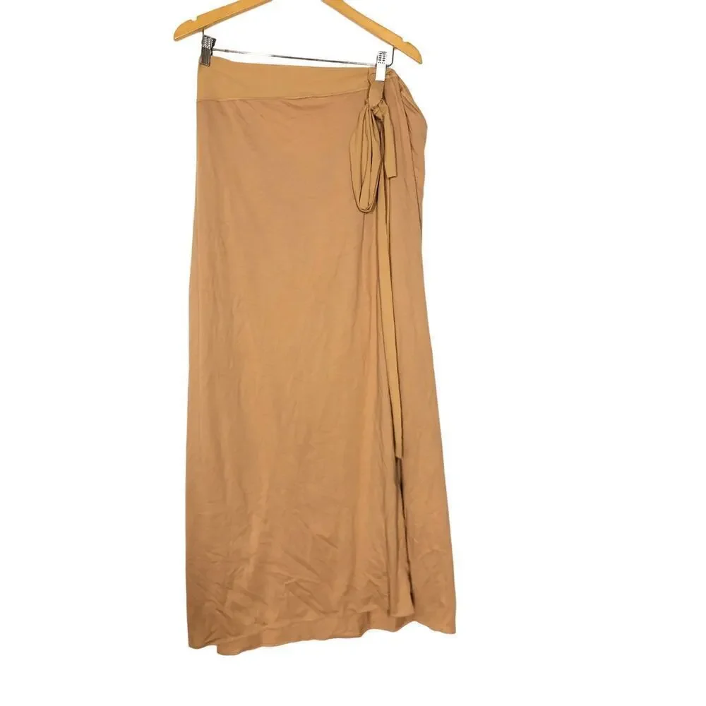 SKIMS Sarong Cover Up Skirt Side Tie Maxi Swim Cover-Up in Ochre Tan NWT 4X